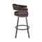 Armen Living Chelsea 25" Swivel Counter Stool with Java Silver Finish and Chocolate Faux Leather LCCSBAJVCHO26 - alternate 9